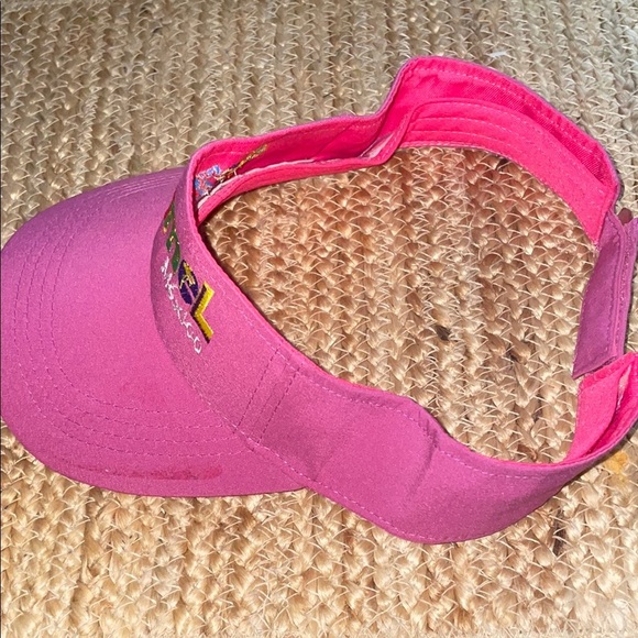 Cozumel Mexico, Pink Embroidered Visor Hat - Picture 2 of 5